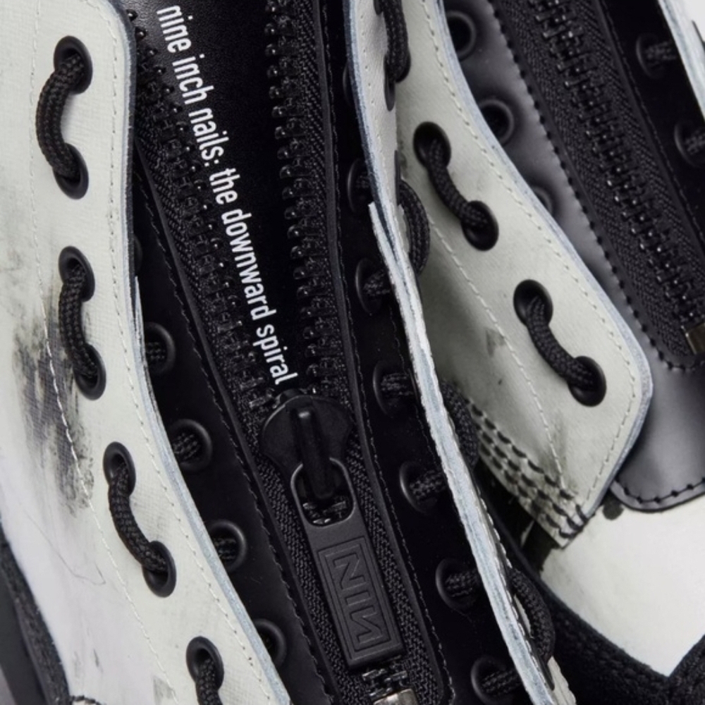 Nine Inch Nails Dr. Martens Downward Spiral Black and White Boots M8/W9 - Picture 7 of 9
